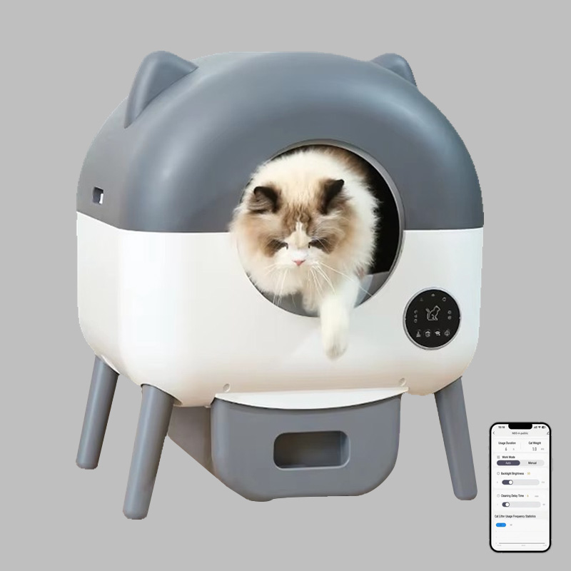 Customized Automatic Cat Litter Box Smart App Control Self Cleaning Litter Box Fully Enclosed Pet Toilet Cat Litter Box