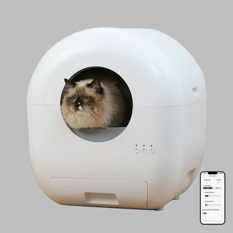 Custom Logo Low Failure Rate Self-Cleaning Electric Intelligent Cat Toilet Automatic Enclosed Cat Litter Box