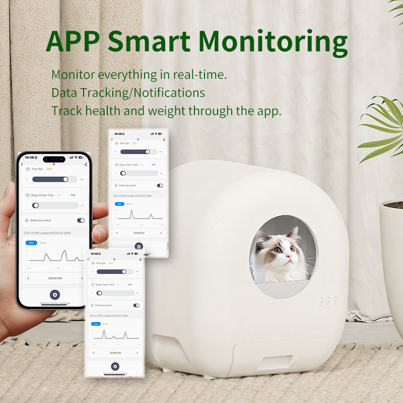Custom Logo Low Failure Rate Self-Cleaning Electric Intelligent Cat Toilet Automatic Enclosed Cat Litter Box
